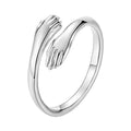 Zilveren Handjes Ring