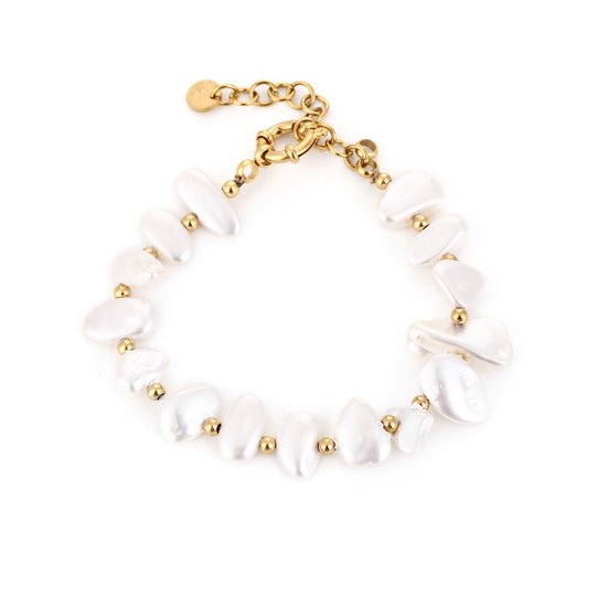 WITTE STEENTJES ARMBAND