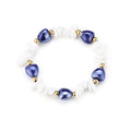 WITTE & BLAUWE STEENTJES ARMBAND