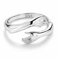 Zilveren Handjes Ring