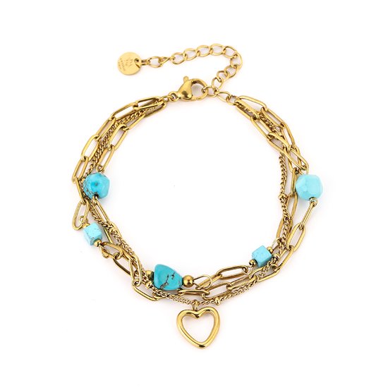 GOUDKLEURIGE SCHAKELARMBAND
