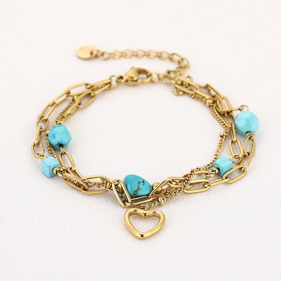 GOUDKLEURIGE SCHAKELARMBAND